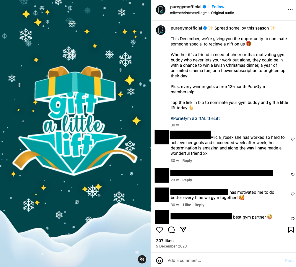 PureGym - seasonal marketing efforts